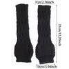 Women's Knitted Long Hand Gloves Warm Embroidered Winter Gloves Fingerless Arm Sleeve Wrist Guard