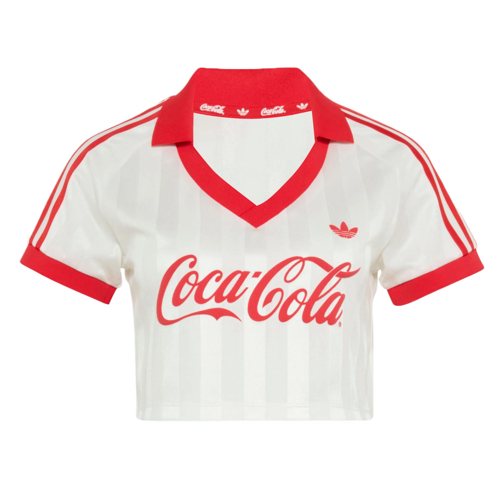 Adidas Originals X Coca-Cola Sports V-Neck T-Shirt Women tops KY7571 XS