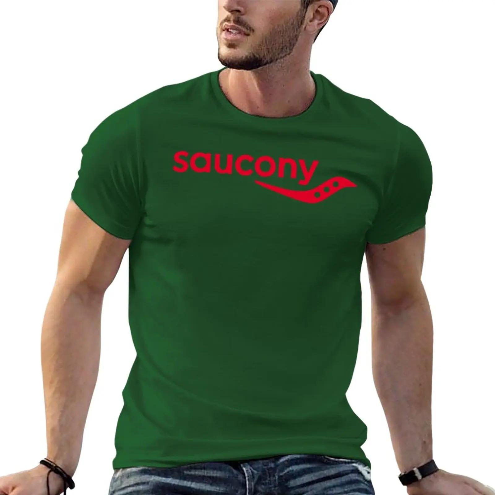 XIXI Fashion Nieuw Saucony Logo T-shirt T-shirt kort effen t-shirt esthetische kleding zomerkleding Heren katoen L
