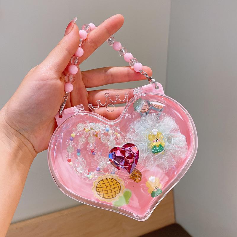 Cartoon Princess Jewelry Set: Necklace, Hair Clip & Ring for Little Girls - Perfect Birthday Gift