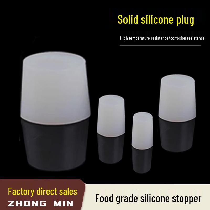 Food-Grade Silicone Stopper: Solid Rubber Plug for Wine Bottles, Erlenmeyer Flasks, Test Tubes, & More.