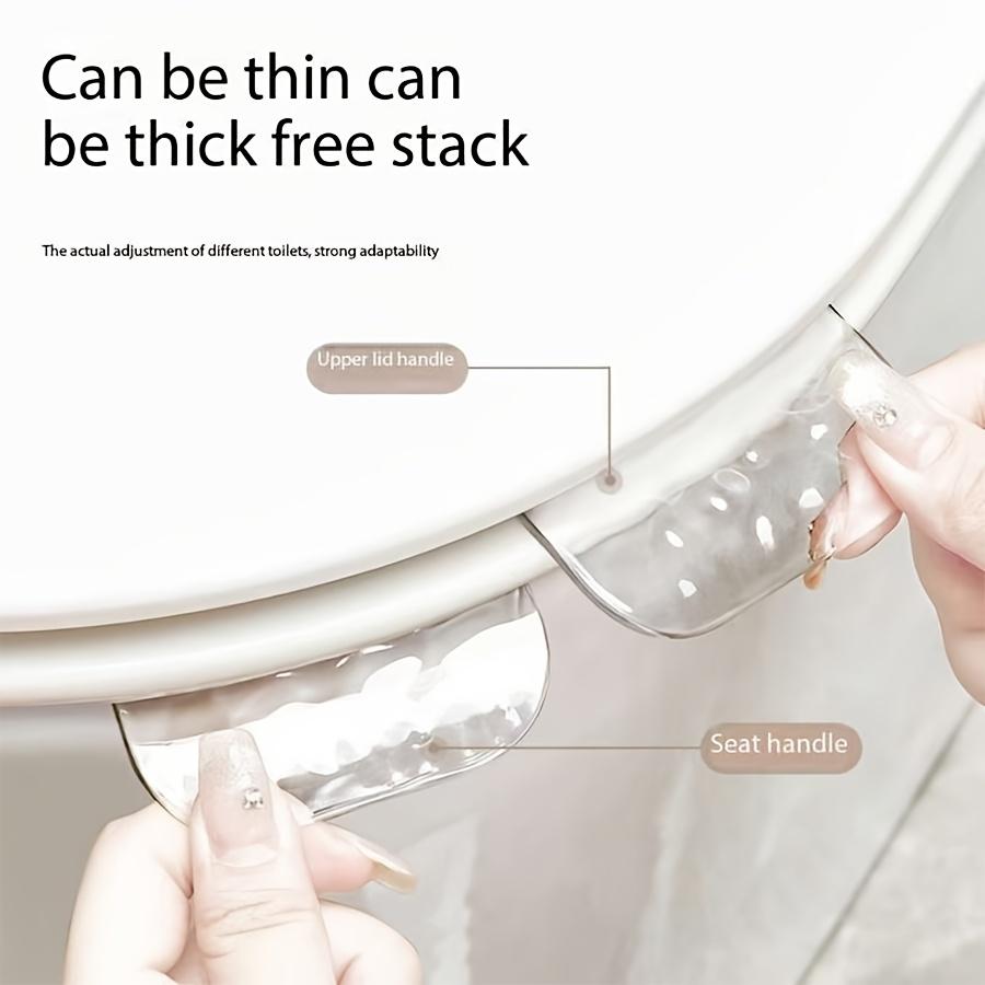 1pc Solid Color Toilet Seat Lift Handle,Plastic Toilet Seat Lifter, Practical for Avoiding Contact with The Toilet Lid, Easy to Install, Self-Adhesive