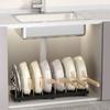 Pot Rack Stainless Steel Divider Expandable Design Adjustable Lid Organizer Kitchen Cabinet Storage Rack Pot Lid Holder