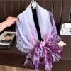 180*135cm Summer Silk Scarf Women Outdoor Shawl Bandanna Foulard Female beach Fashion Luxury Oversized Shawl Head Hijab Wrap