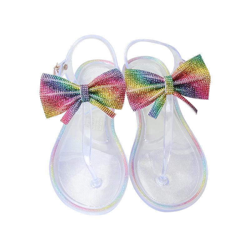 Sandalen Diamant Schmetterling Gelee Mode Sandalen PVC Damen Wasserdicht und Verschleißfest