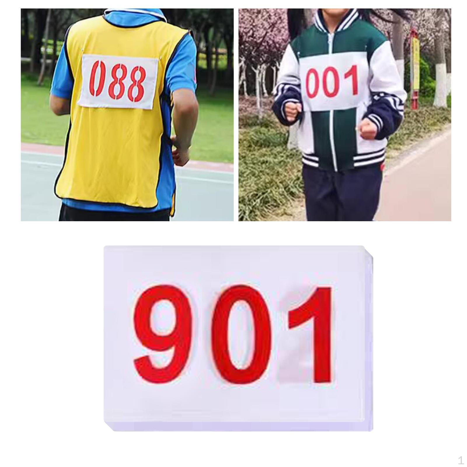 

Нагрудники для бега Номера конкурентов Спортивные легкие водонепроницаемые моющиеся нагрудники с номерами для 901 to 1000