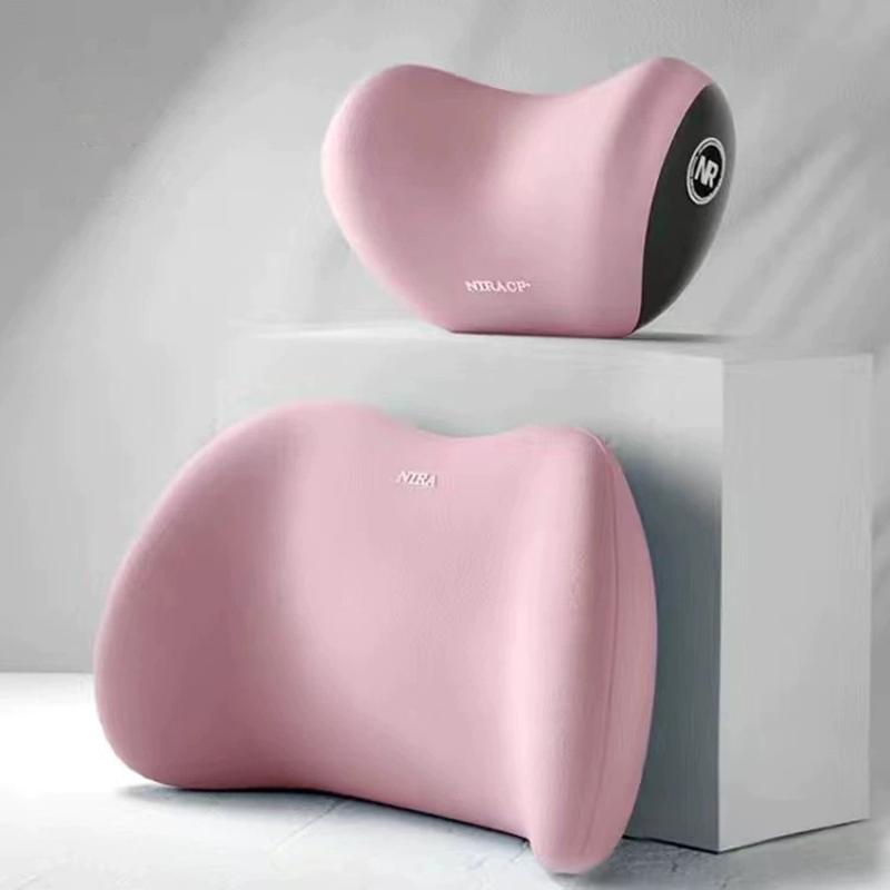 Car Headrest/Lumbar Support Car Neck Pillow Waist Cushion Driver Seat Backrest Car Cushion Driving Lumbar Support Waist Support