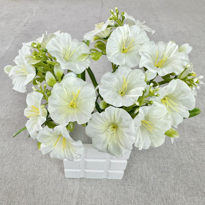 

Plants Simulated Morning Glory Wedding Hotel Restaurant Decoration Desktop White