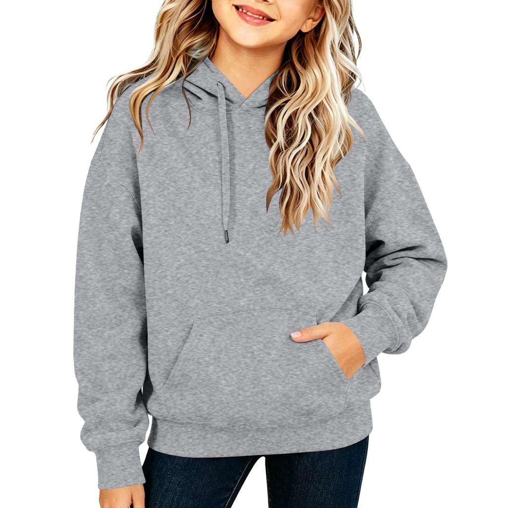Sudadera Pulóver de Manga Larga de Color Unisex para Niños Comodidad Casual