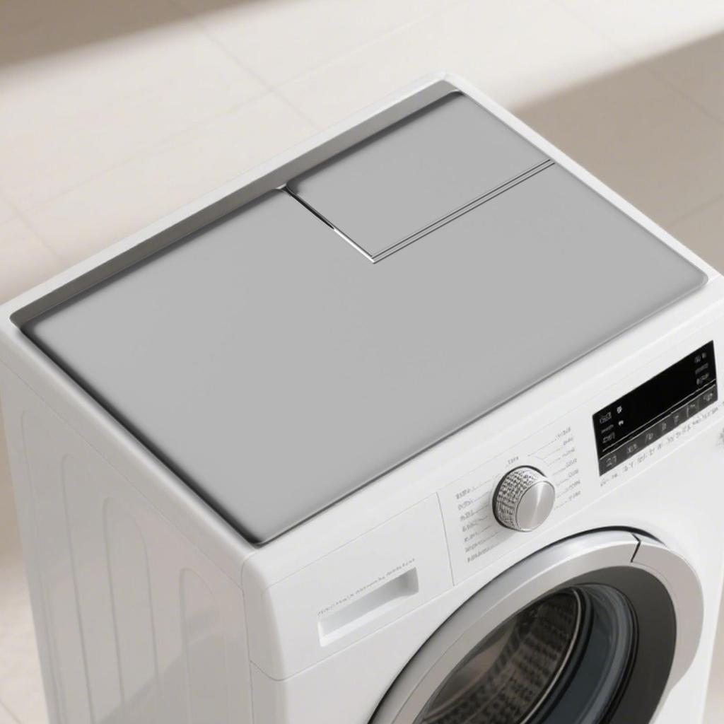 Washing Machine Cover, Protector Washing Machine Cover Pad, Leakproof Reusable Silicone Washer and Dryer for Home Kitchen,