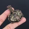 Turtella Fossil Pendant, 999 Copper Wire Wrapped Pendant Handmade Gemstone Jewelry, Gifts For Wife Brand New Pendant