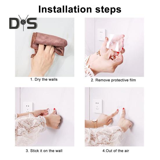 10/20 Peças Ganchos de Armazenamento de Parede Suporte de Cabo Transparentes Fácil de Instalar Adesivos Ganchos Cabide para Gerenciamento de Cabos