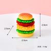 10Pcs Sweet Miniature Burger Sandwich Hot Dog Fake Food Resin Dollhouse For Kitchen Food Decor Flatback DIY Crafts Accessories