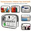 1pc, Large Capacity PVC Travel Organizer Pouch with Zipper Closure - Lightweight Makeup & Toiletry Bag, Easy Wipe-Clean Design
