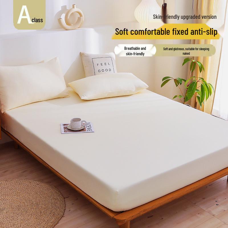 2025 All-Season Solid Color Fitted Sheet - Full Cotton Dustproof Mattress Protector
