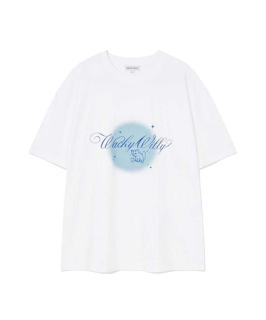 WACKY WILLY Shining Leo Short Sleeve T-Shirt White