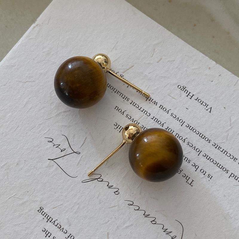 Geometriske ovale øredobber med stift, vridd kantdesign, premium følelse øredobber, middelalderske vintage franske retro øredobber