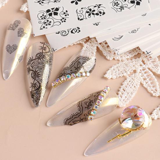 Yousheng 24Pcs/Set Nail Transfer Vivid Images DIY Colorful Roll Totem Stickers Manicure Sliders Decoration for Female