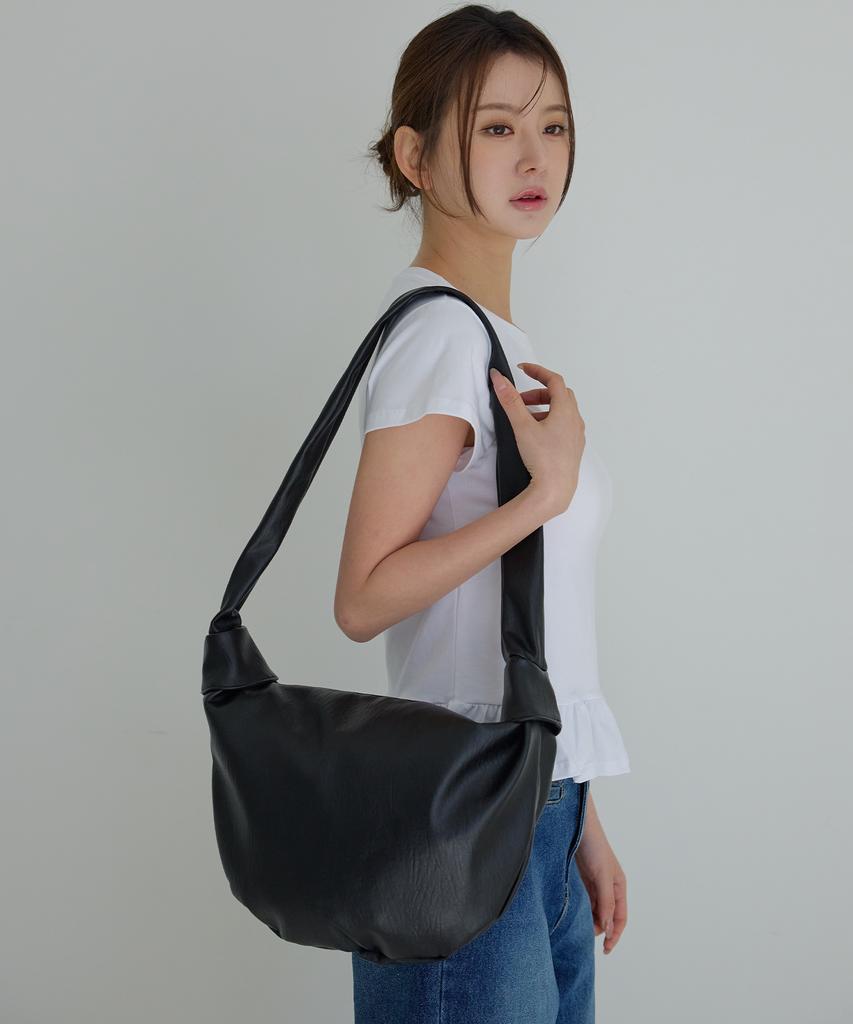 Awesome Studio Faux Leather Shoulder Bag Silver