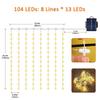 104 LED Umbrella String Light With 8 Modes Waterproof Solar String Lamp For Outdoor Lighting Beach Garden Decoration