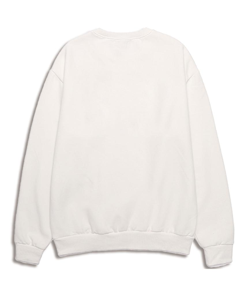 Wissi Tetragon Cat Oversized Sweatshirt (Wlfs003) White