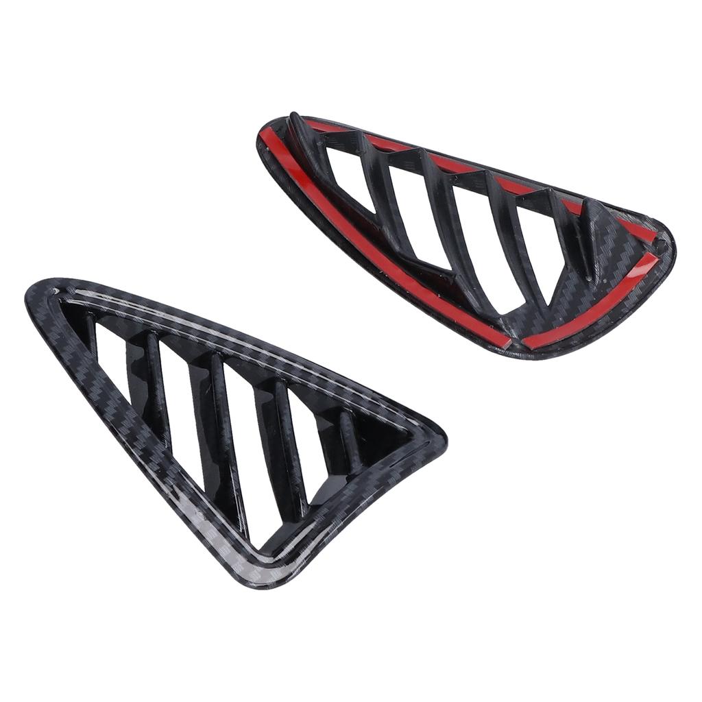 2pcs Car Air Vent Outlet Cover Trim Front Upper Carbon Fiber Style Replacement for Mazda CX‑3 CX3 2017‑2018