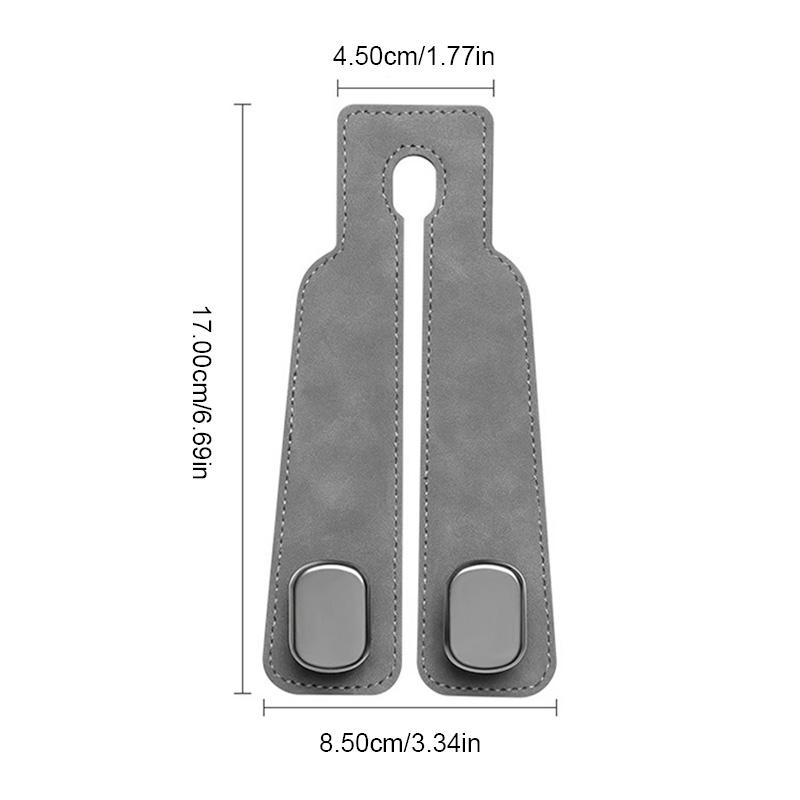 Suede Dual Hooks Universal Car Seat Back Headrest Hook Bag Bottle Sundries Storage Hanger Car Vehicle Organizer Holder Mount Auto Interior Accessories