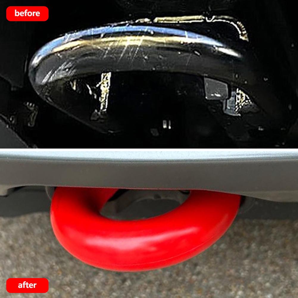 2 Pieces Red Tow Hooks Covers Tow Hook Sleeve Professional Silicone Covers for Ford F150 2004-2025 Bronco Base