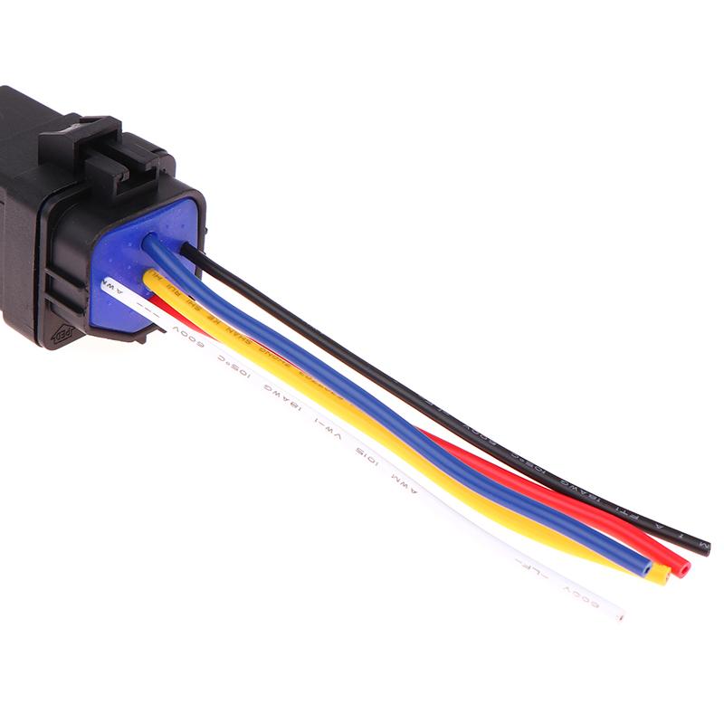 1 Set Car Relay With Socket Dc 12/24V 40A 4/5Pin Amp Waterproof Relay Harness Tinned Copper Wires 5-Pin Spdt For Boat Auto Fan