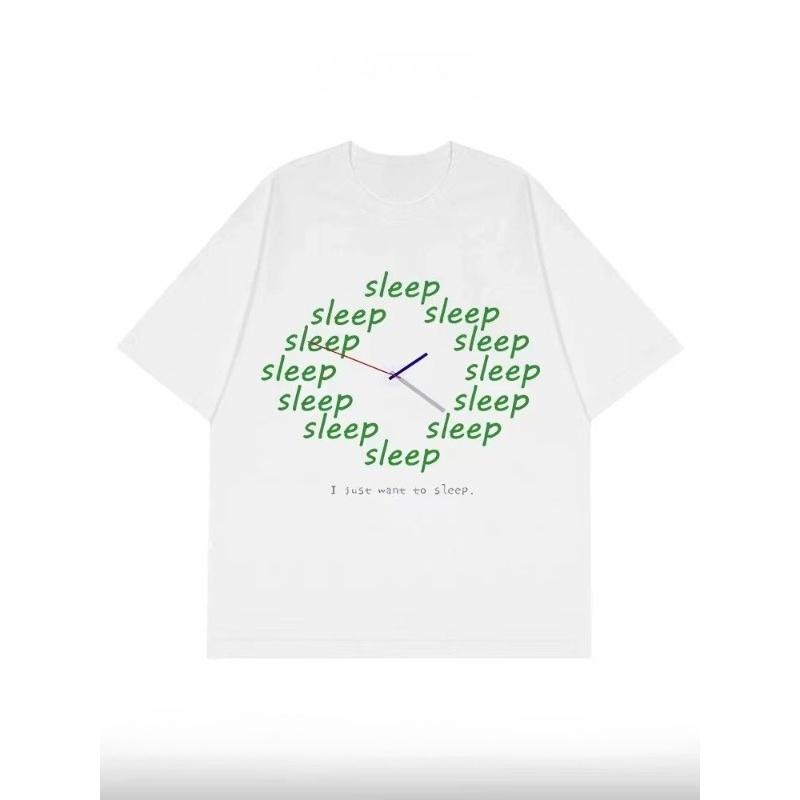 

I Just Want To Sleep Summer Fun Time Trend Men s and Women s T-Shirt Personality Trend Loose Casual Short Sleeve Top S