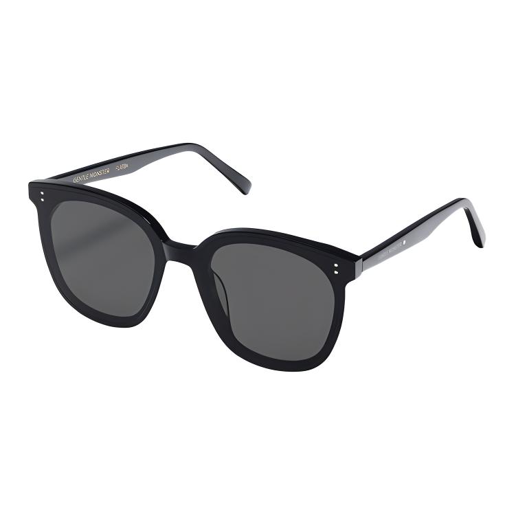 Gentle Monster Myma-01 Square Sunglasses With Letter Engraving Unisex Sunglasses Black MYMA-01