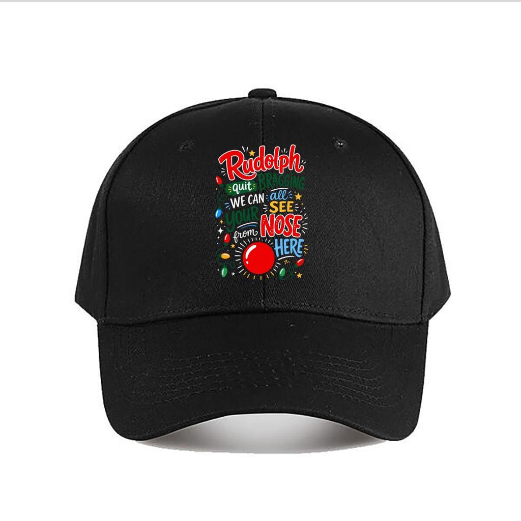 Playful Christmas Reindeer Nose Quot Baseball Cap Fashion Outdoor Sports Sunhat Unisex Snapback Cap Womens