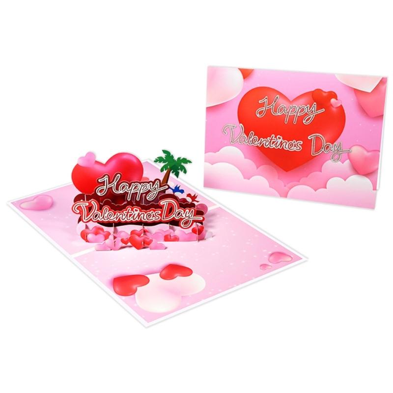 Heartwarming Popup Love Card with Envelope 3D Valentine s Day Greeting Card 1
