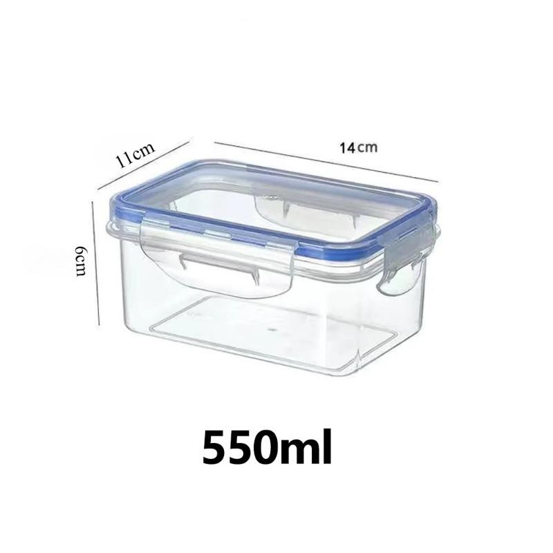 

1pcs Airtight Food Storage Containers Plastic Box Freezer Microwave Safe Kitchen Fridge Organizer Crisper Box 550ml