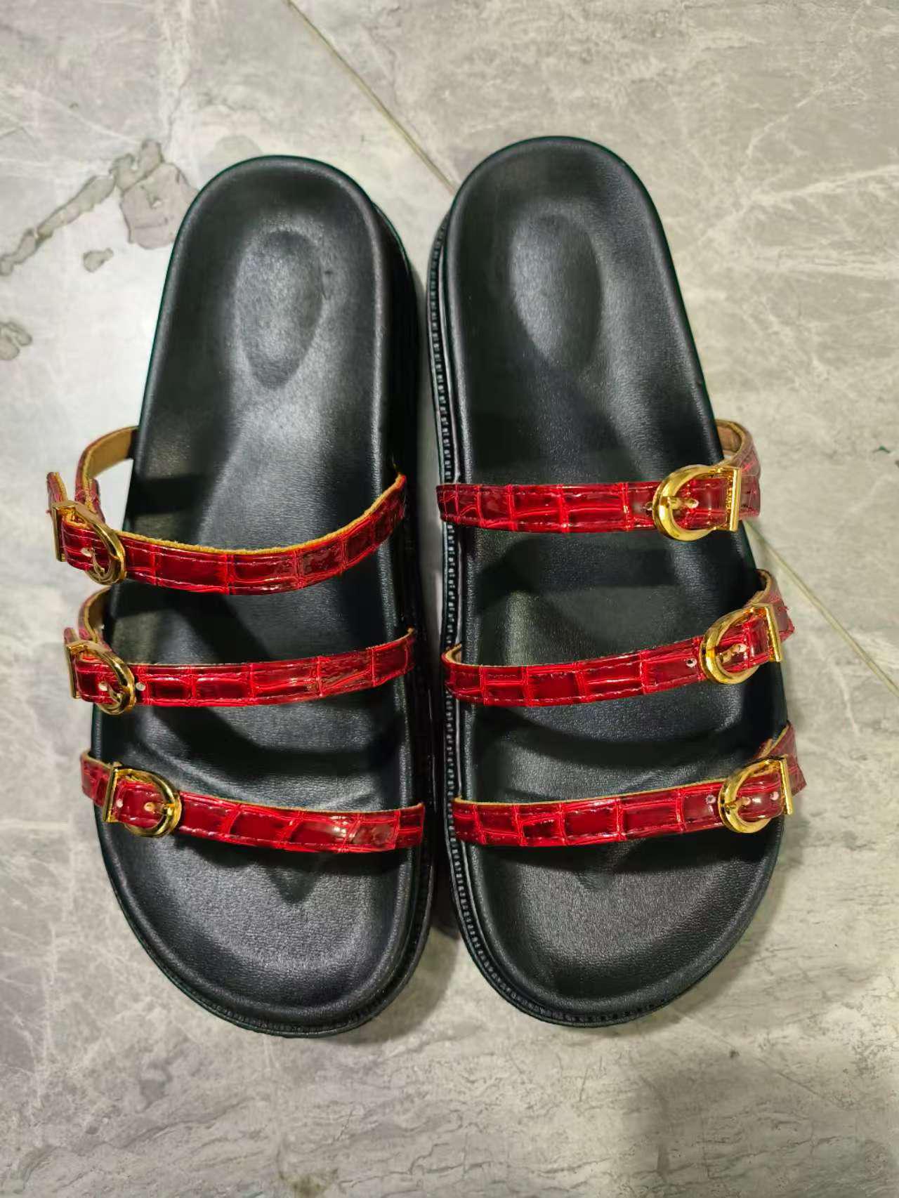 

Женские сандалии с большой пряжкой - Лето 24 года, уличные тапочки в европейском и американском стиле 38