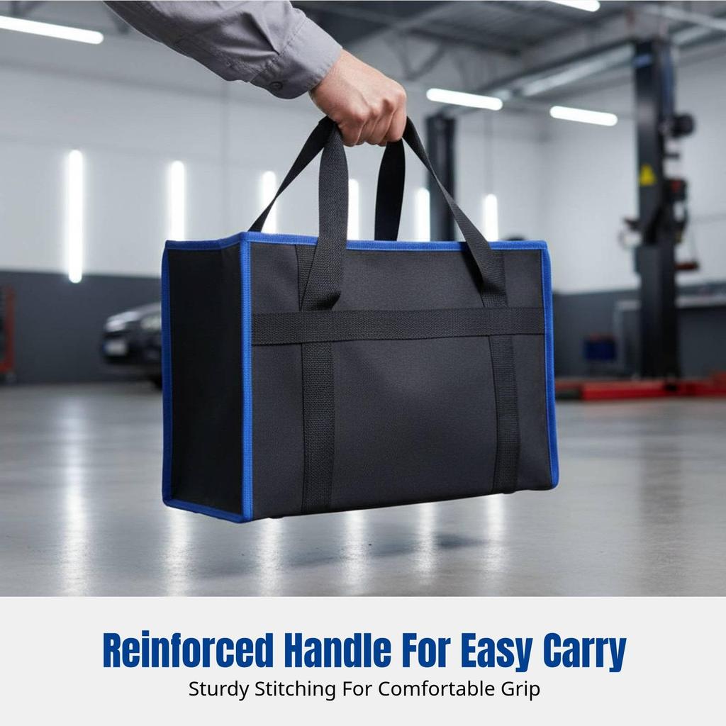 Thick Canvas Storage Tote, Zippered, Large Capacity, Handheld, Durable
