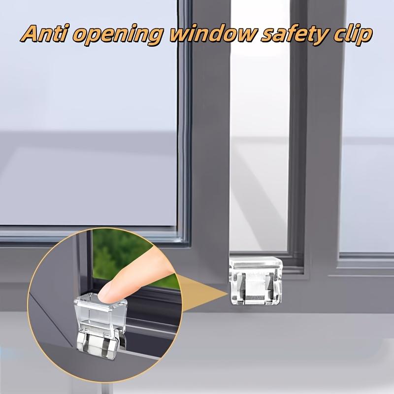6-Piece heavy-duty sliding window lock, screen fixing clip, window rail fixing safety clip, screen window and door safety plug
