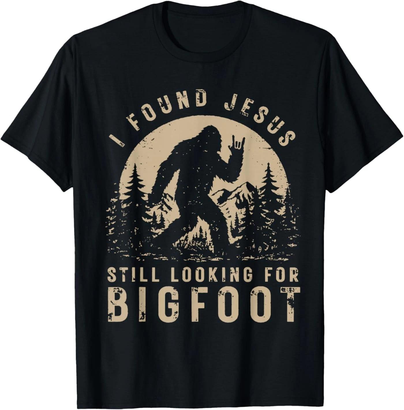 Retro I Found Jesus Still Looking Bigfoot T-Shirt S