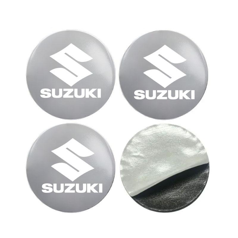 SCCF4 4pcs 56mm Car Emblem Wheel Hub Center Cap Stickers Center Cover Badge Decal for Suzuki S-Cross SX4 Swift XL-7 Car Accessories