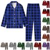 Completo da Donna Stampato a 2 Pezzi Top a Maniche Lunghe con Bottoni Pantaloni a Gamba Larga Set Completo Pigiama Tuta Casual da Casa