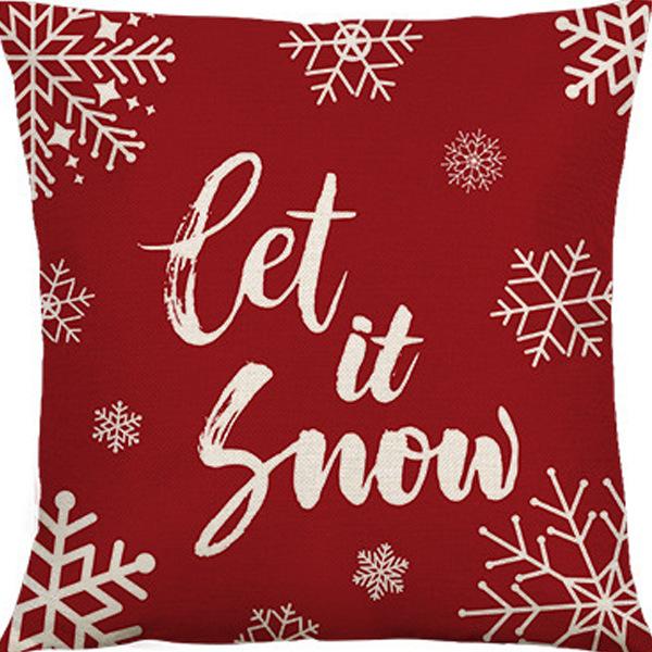 Pillow Case Home Decoration Snowman New Cartoon Christmas Sofa Yama Print Pillow Nordic Style Home