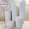 Folding Cylinder Dessert Table Columns: Origami Roman Columns & Round Display Cake Stand for Weddings and Birthdays
