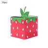 10pcs Red Strawberry Candy Box Children's Birthday Party Gift Box Dim Sum Box Festival Party Candy Boxes Square Mini Pink Box