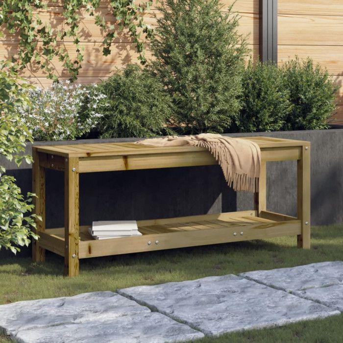 Banc de jardin - VIDAXL - 108x35x45 cm - Bois de pin imprégné - 2 personnes - Extérieur