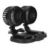   5V USB Car Cooling Fan 2 Speed Wind Quiet 360 Deg Rotatable Portable Dual Head Desk Fan for SUV RV Truck