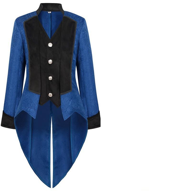 Medieval Retro Costumes Drama Performance Costumes Men's Clothing Medium Length Punk Holiday Retro Tailcoats Props