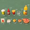 6Pcs/10Pcs/Set Miniature Dollhouse Hamburger Coke Cup Fast Food For Doll House Play Kitchen Ice Cream Accessories Toy