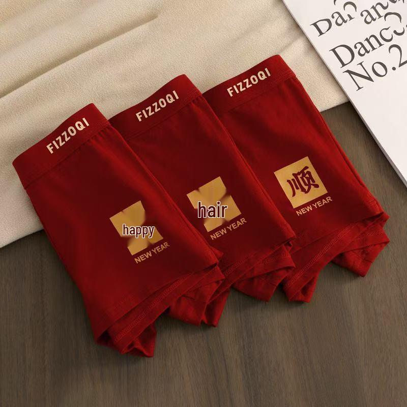 Men's Burgundy Breathable Boxer Briefs - New Wedding Collection