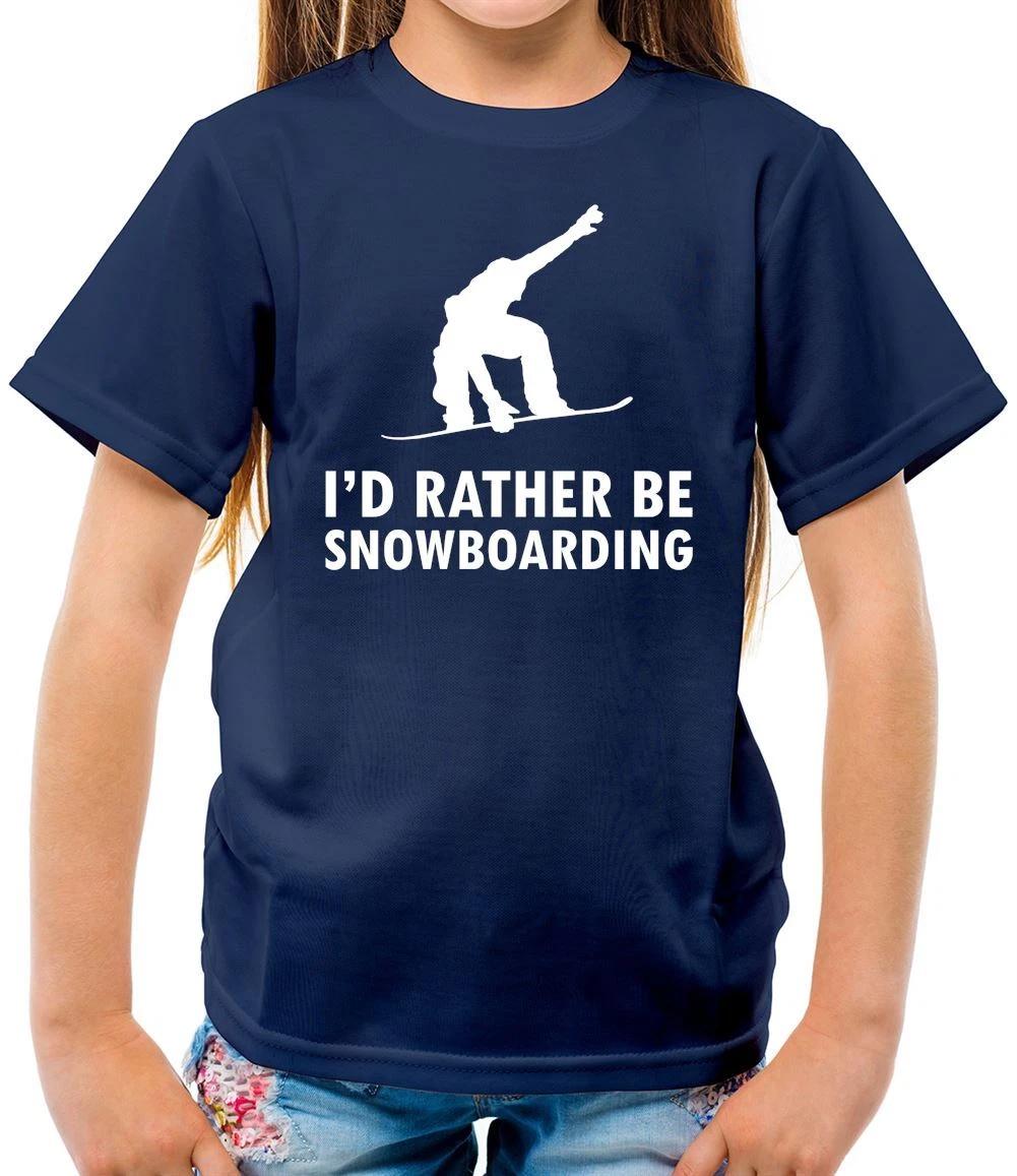 

I d Rather Be Snowboarding - Kids T-Shirt - Snowboarder Snowboard Snow Board 160