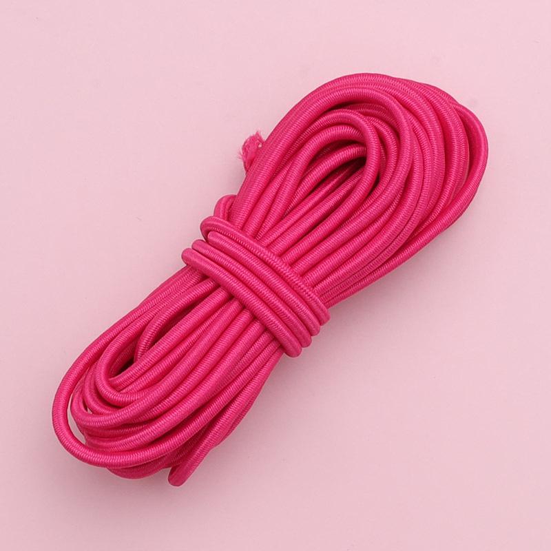 Colorful Round Elastic Cord for Hoodie and Pant Cuffs, Waist Drawstring, High-Elasticity Rubber Latex Thread Elastic Band